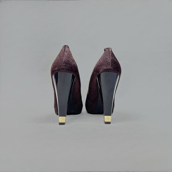 BCBGirls Women’s Brown Peep-Toe Heels - Size 10B - Picture 3 of 6